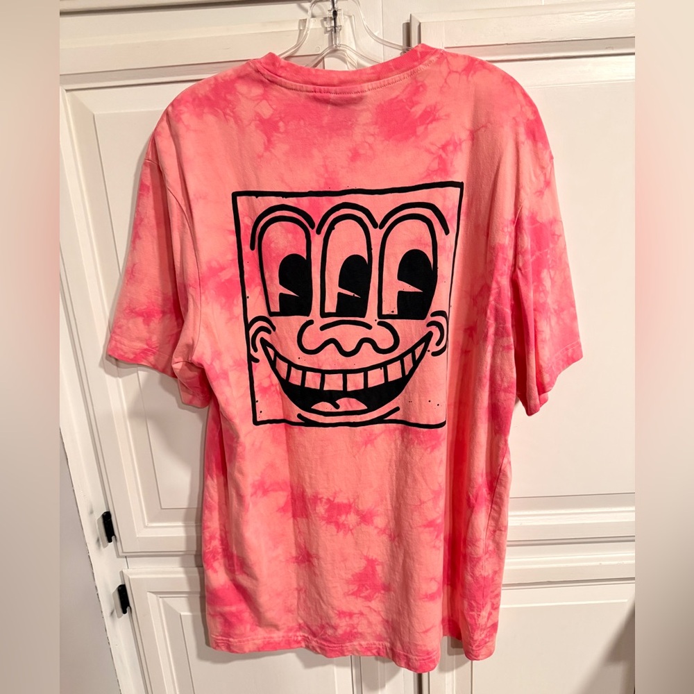 Keith Haring by H&M pink tie-dye cotton relaxed-fit T-shirt